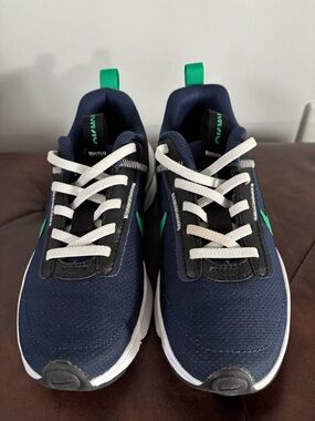 Nike Kids Navy Blue White Green Sneakers